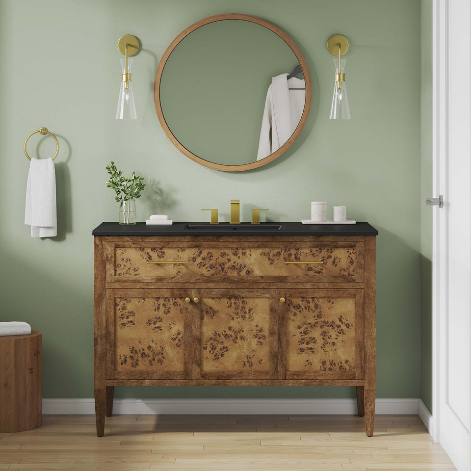 Elysian 48" Wood Single Sink Bathroom Vanity by Modway