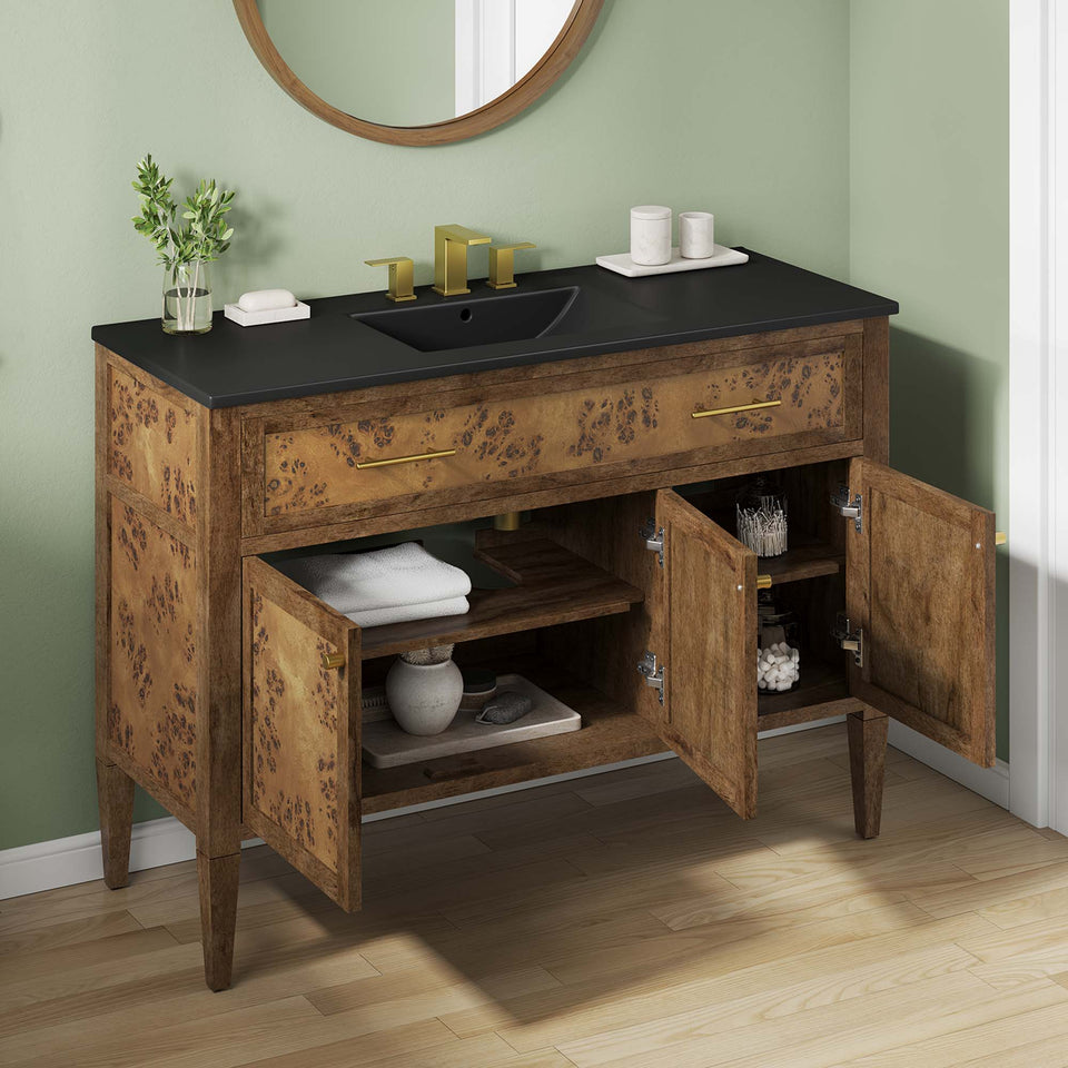 Elysian 48" Wood Single Sink Bathroom Vanity by Modway