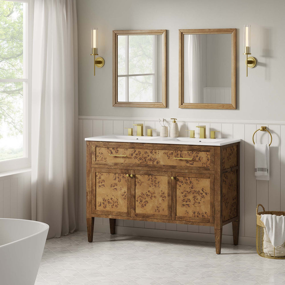 Elysian 48" Wood Double Sink Bathroom Vanity by Modway