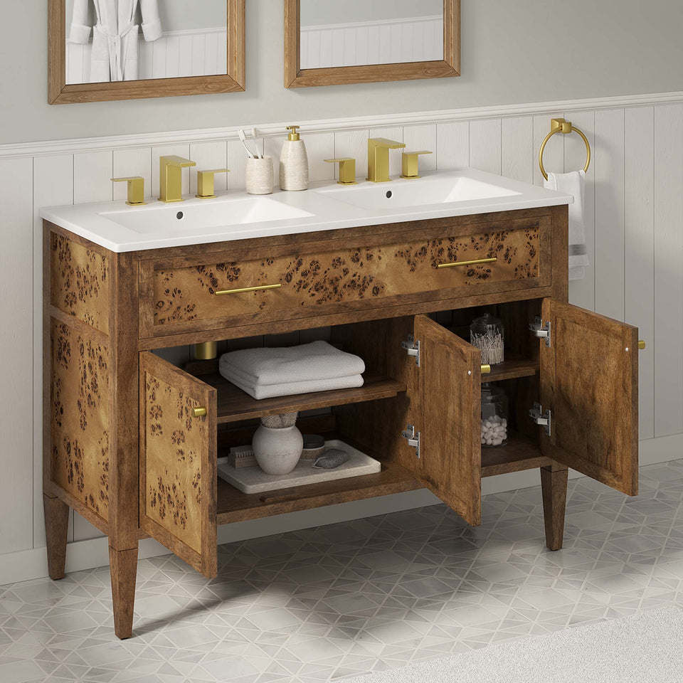 Elysian 48" Wood Double Sink Bathroom Vanity by Modway
