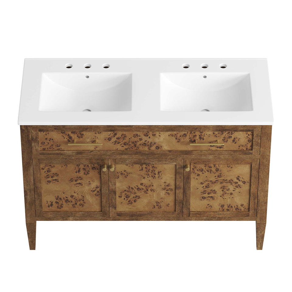 Elysian 48" Wood Double Sink Bathroom Vanity by Modway