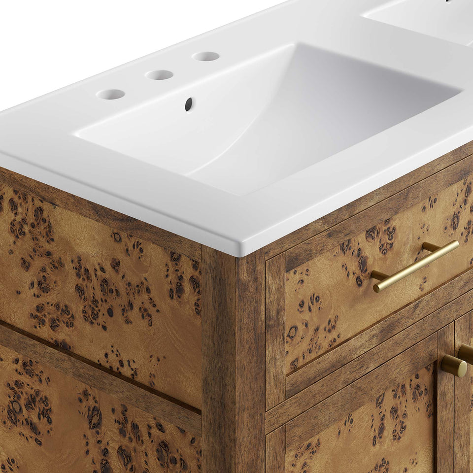 Elysian 48" Wood Double Sink Bathroom Vanity by Modway