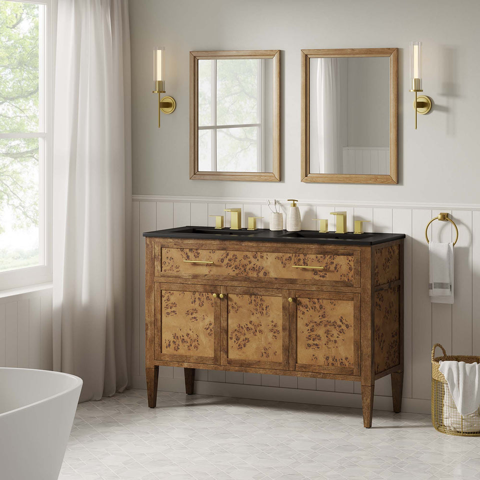 Elysian 48" Wood Double Sink Bathroom Vanity by Modway