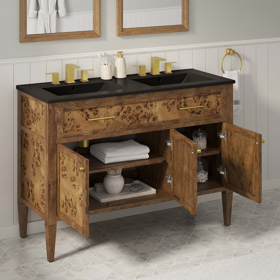 Elysian 48" Wood Double Sink Bathroom Vanity by Modway