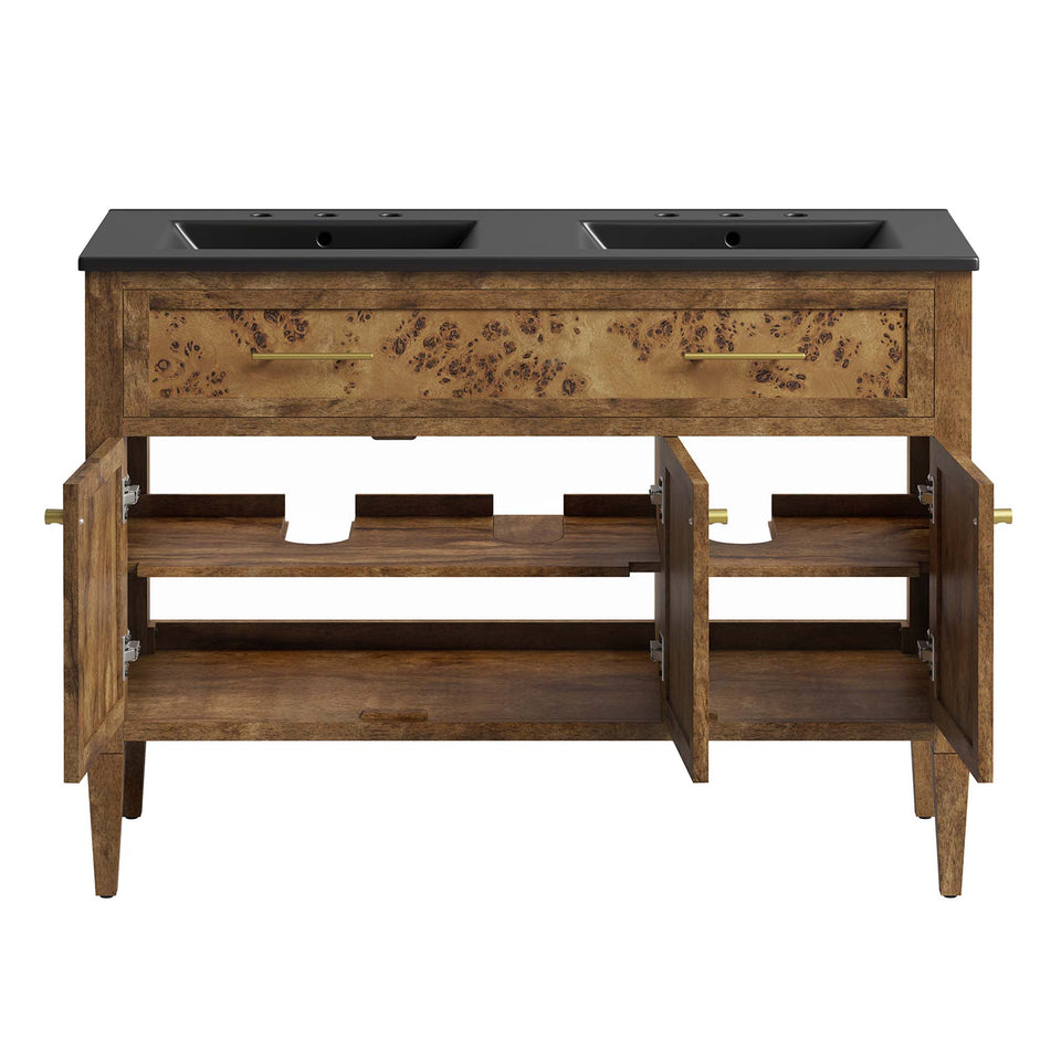 Elysian 48" Wood Double Sink Bathroom Vanity by Modway