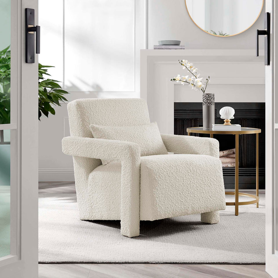 Mirage Boucle Upholstered Armchair by Modway