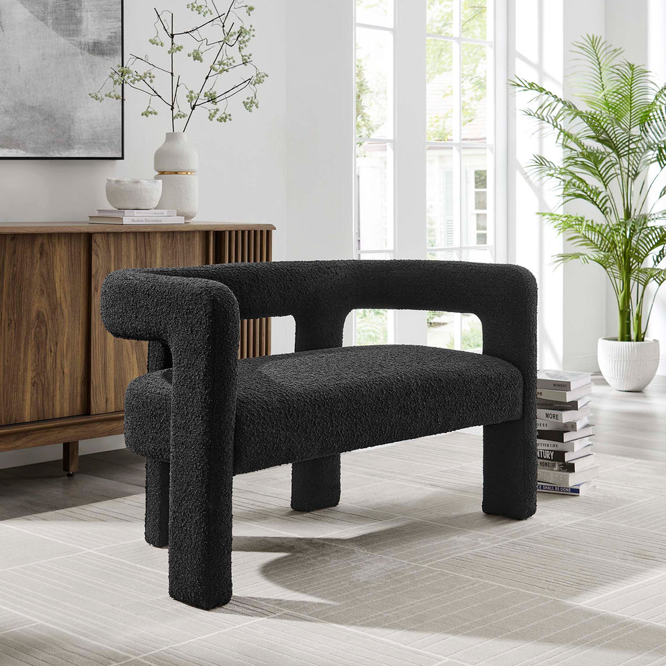 Kayla Boucle Upholstered Loveseat by Modway
