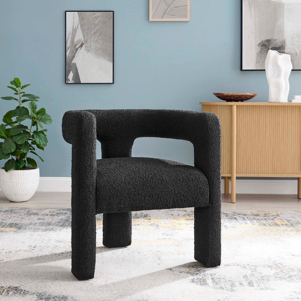 Kayla Boucle Upholstered Armchair by Modway