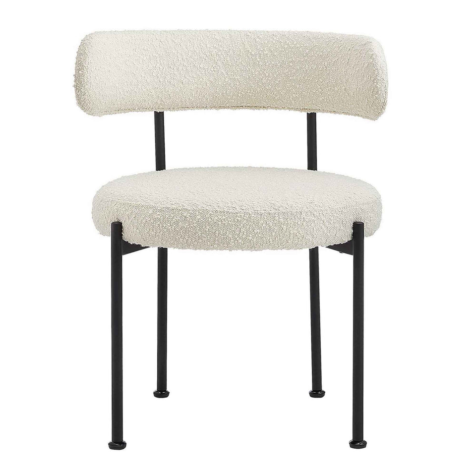 Albie Boucle Fabric Dining Chairs Set of 2