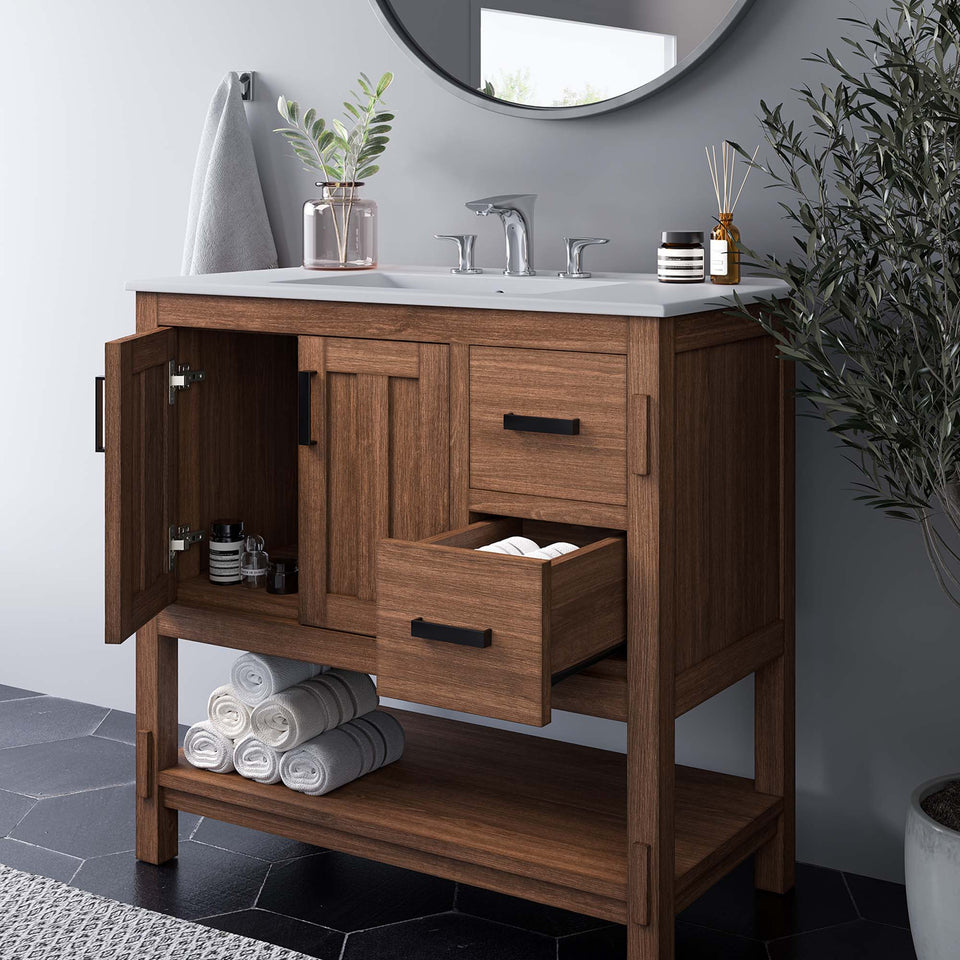 Ashlyn 36" Wood Bathroom Vanity by Modway