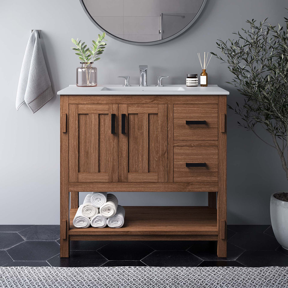 Ashlyn 36" Wood Bathroom Vanity by Modway