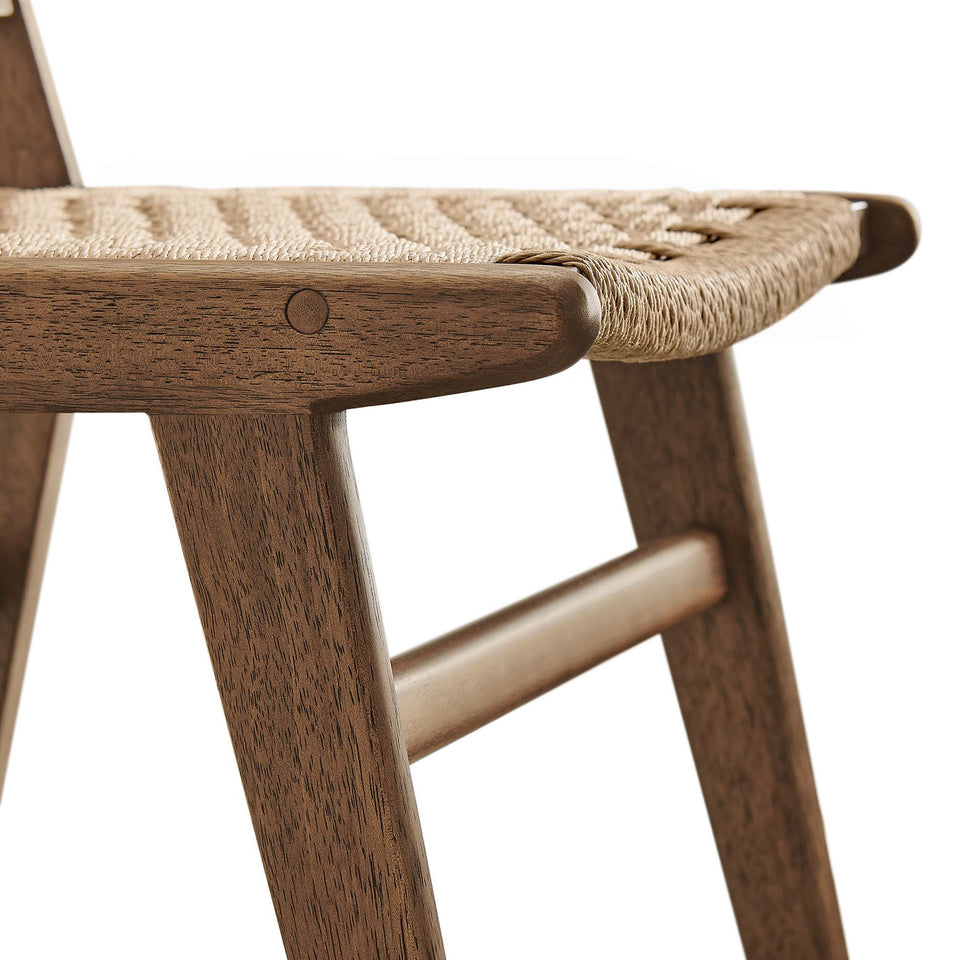 Saoirse Woven Rope Wood Dining Side Chair Set of 2 by Modway