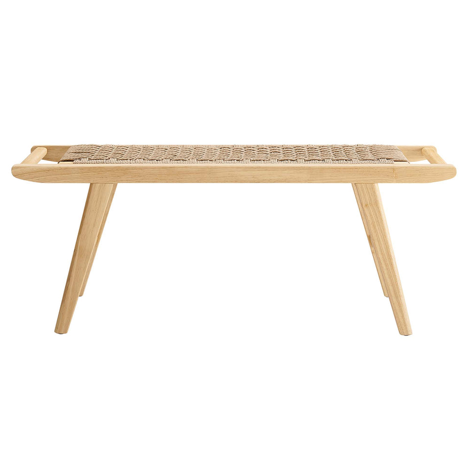 Saoirse 47" Wove Rope Wood Bench by Modway