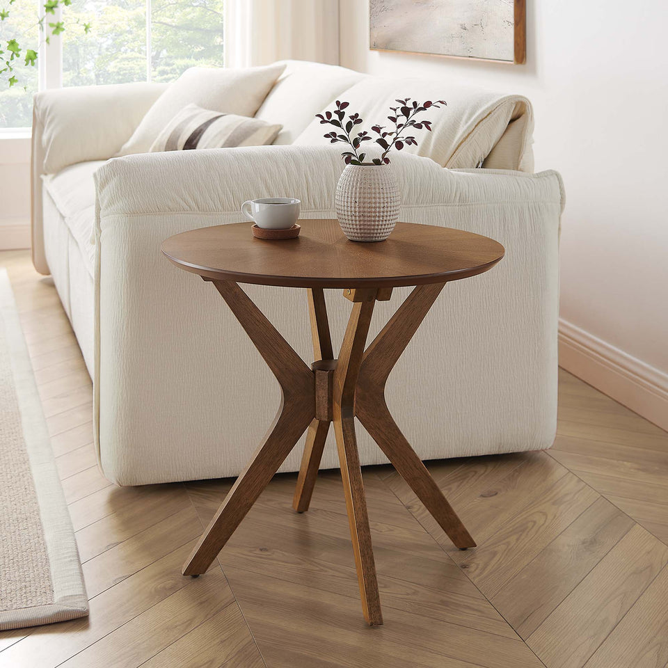 Crossroads 24" Round Wood Side Table by Modway