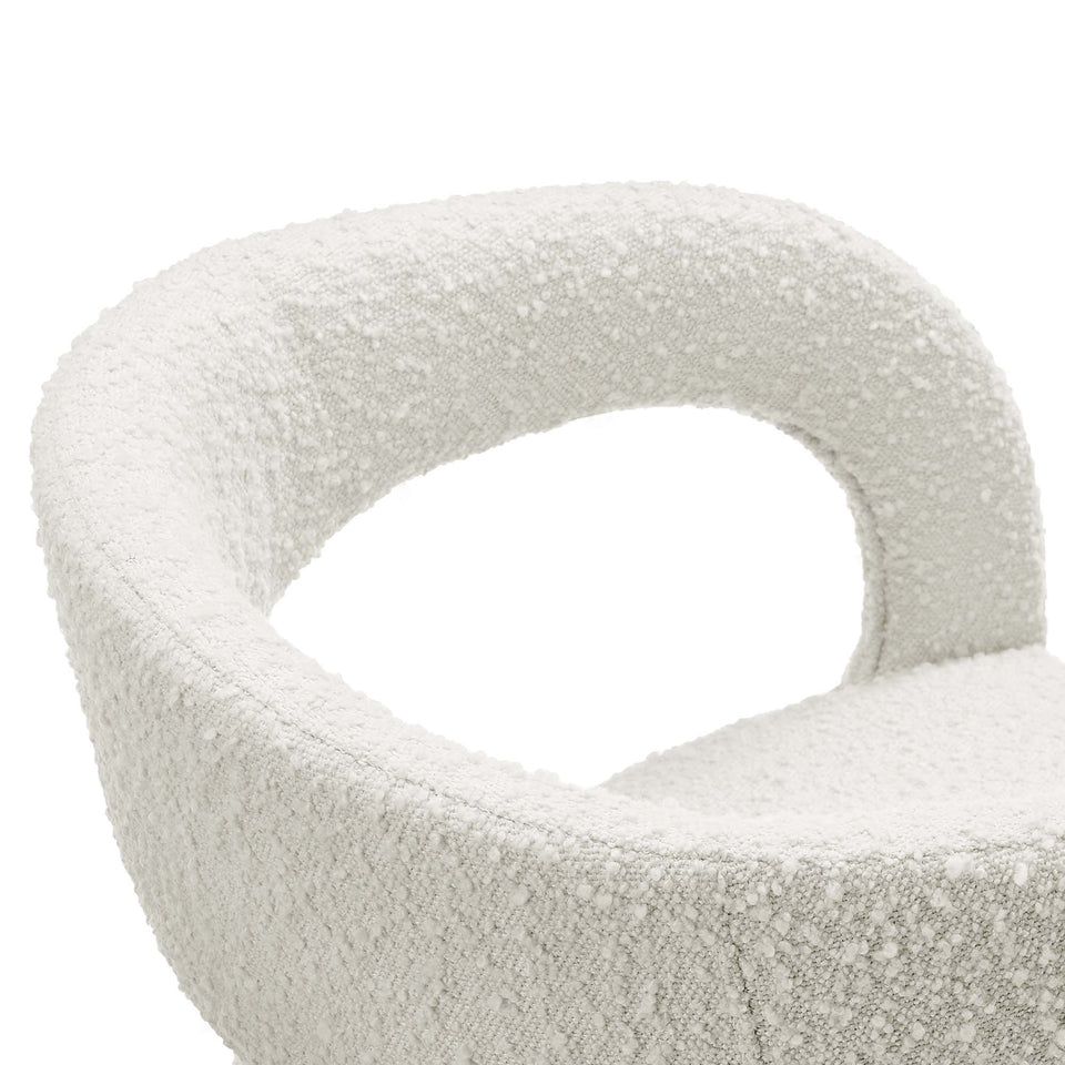 Pinnacle Boucle Upholstered Dining Chair Set of 2 by Modway