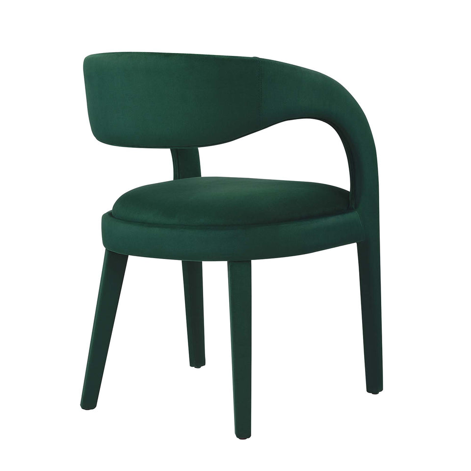 Pinnacle Performance Velvet Dining Chair Set of 2 by Modway