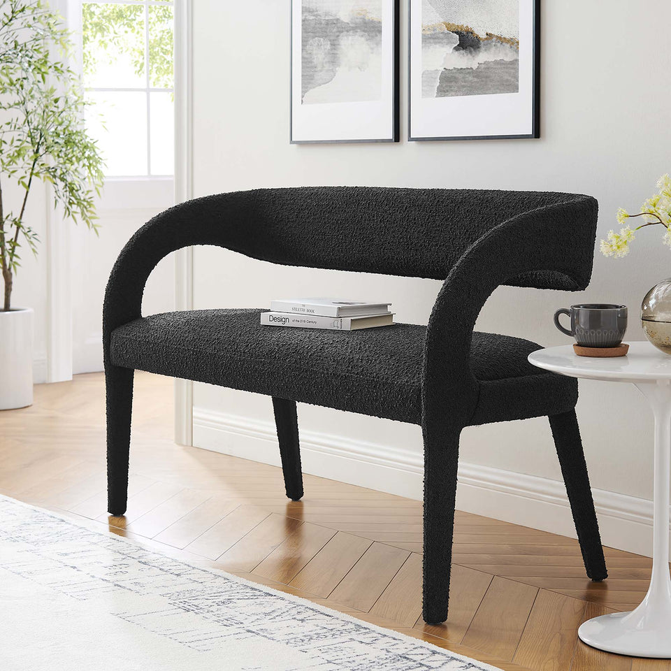 Pinnacle Boucle Fabric Accent Bench by Modway