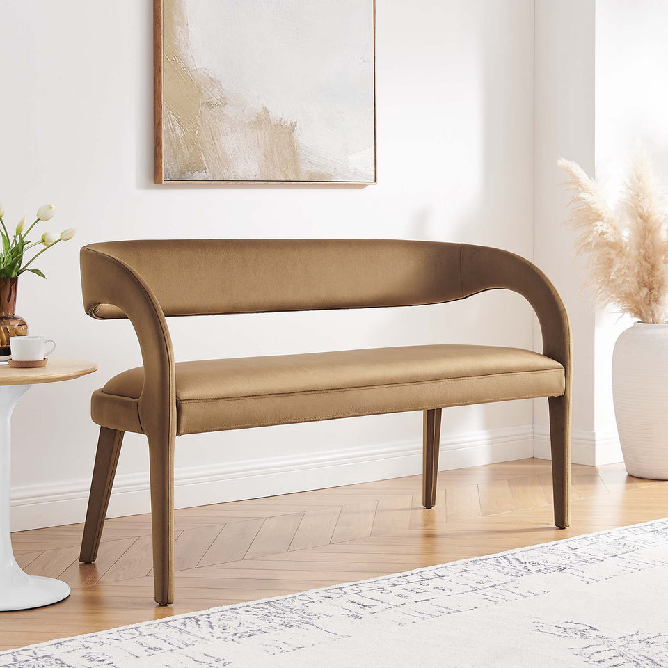 Pinnacle Performance Velvet Accent Bench by Modway