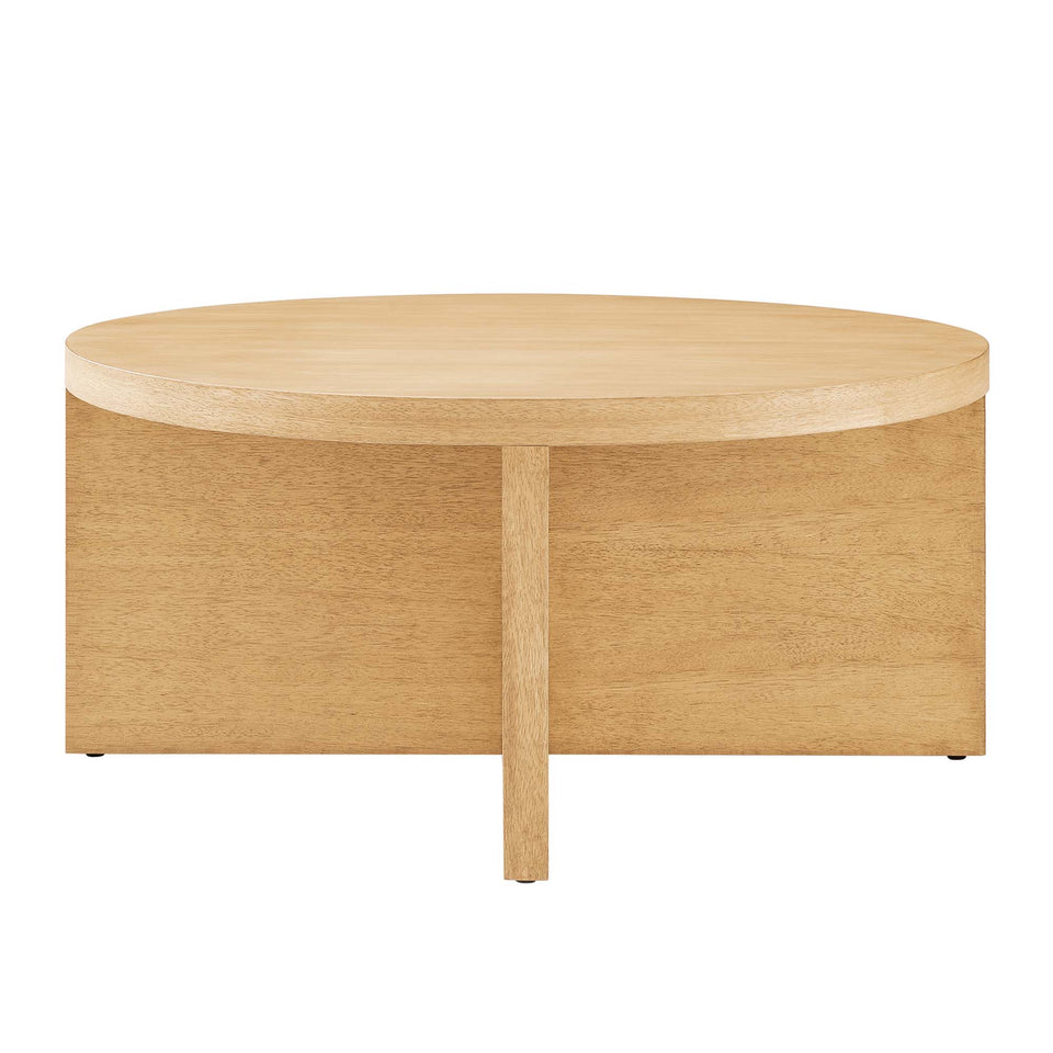 Silas Round Wood Coffee Table by Modway