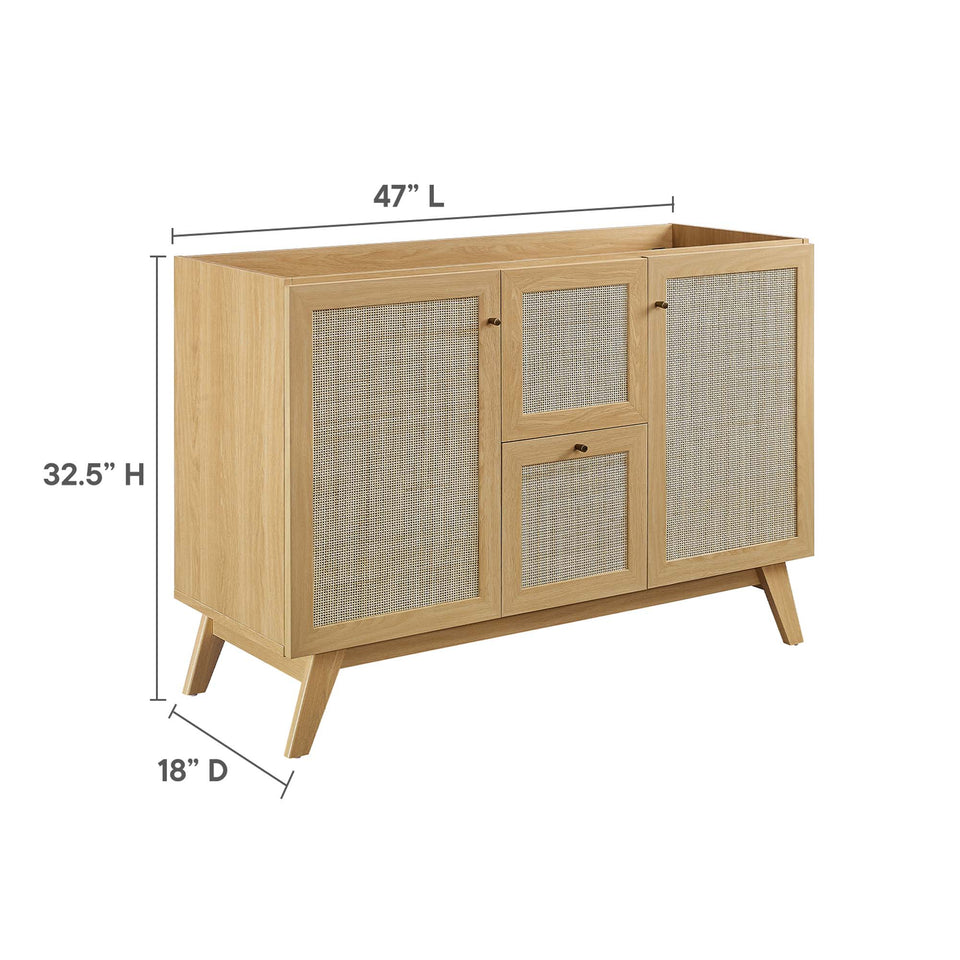 Soma 48" Single or Double Sink Compatible Bathroom Vanity Cabinet (Sink Basin Not Included) by Modway