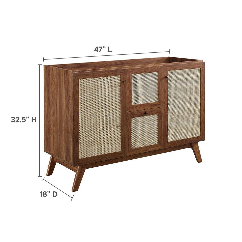 Soma 48" Single or Double Sink Compatible Bathroom Vanity Cabinet (Sink Basin Not Included) by Modway