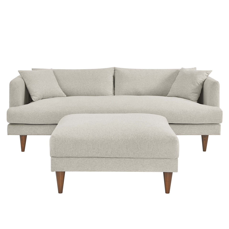 Zoya Down Filled Overstuffed Sofa and Ottoman Set by Modway