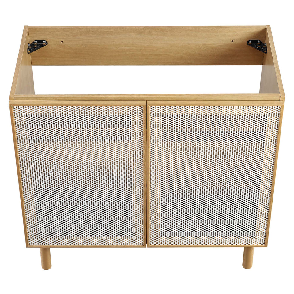 Calla 36" Perforated Metal Bathroom Vanity Cabinet (Sink Basin Not Included) by Modway
