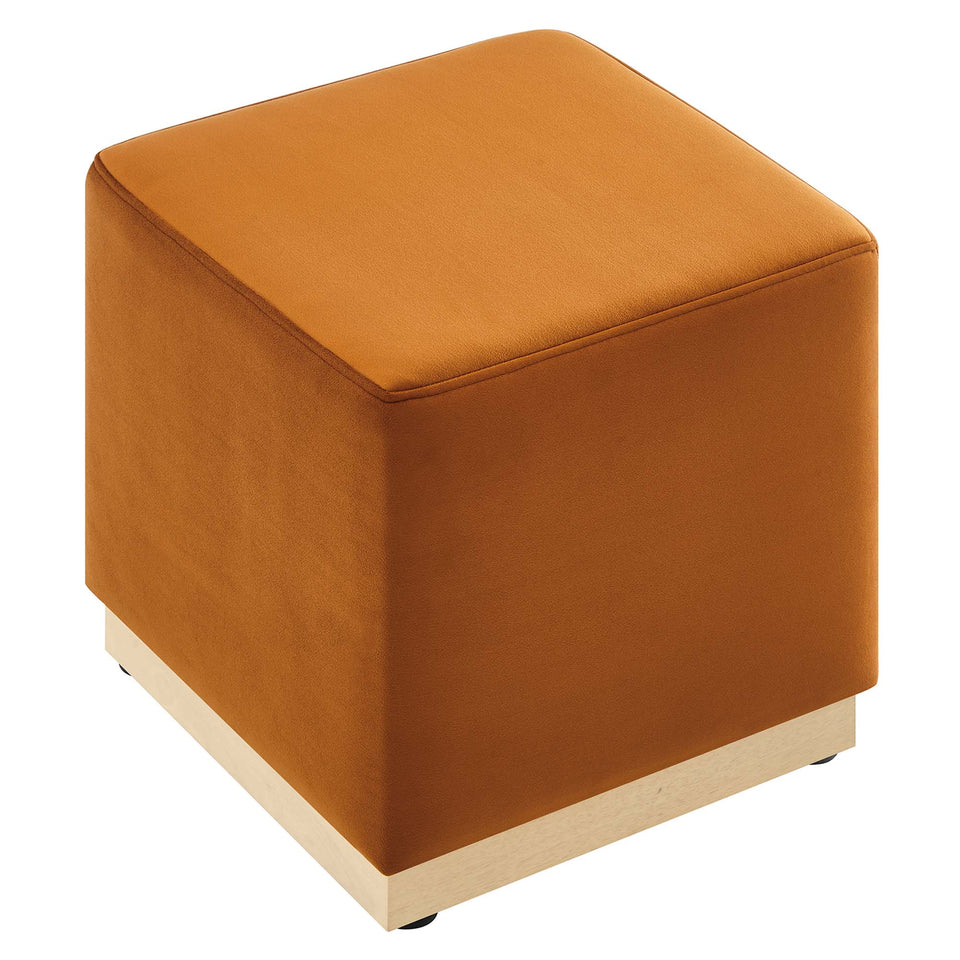 Tilden 17" Square Performance Velvet Upholstered Ottoman by Modway