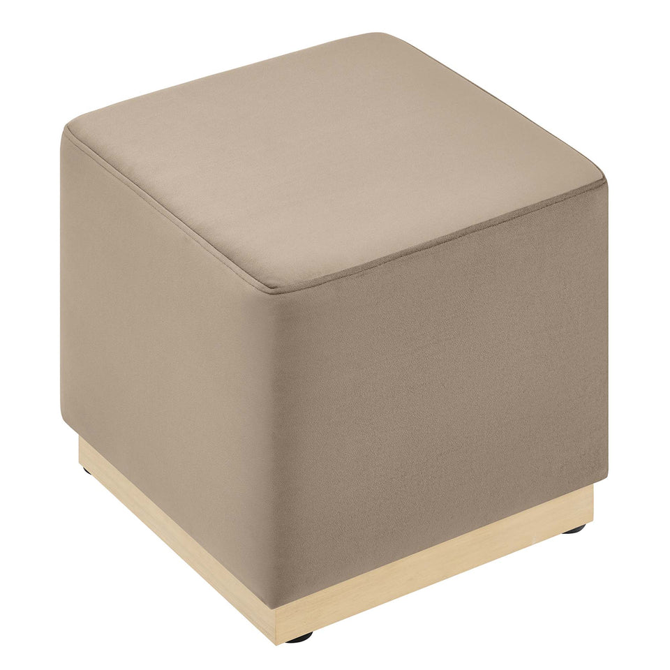 Tilden 17" Square Performance Velvet Upholstered Ottoman by Modway