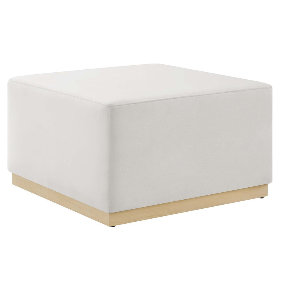 Tilden Large 28" Square Performance Velvet Upholstered Ottoman by Modway