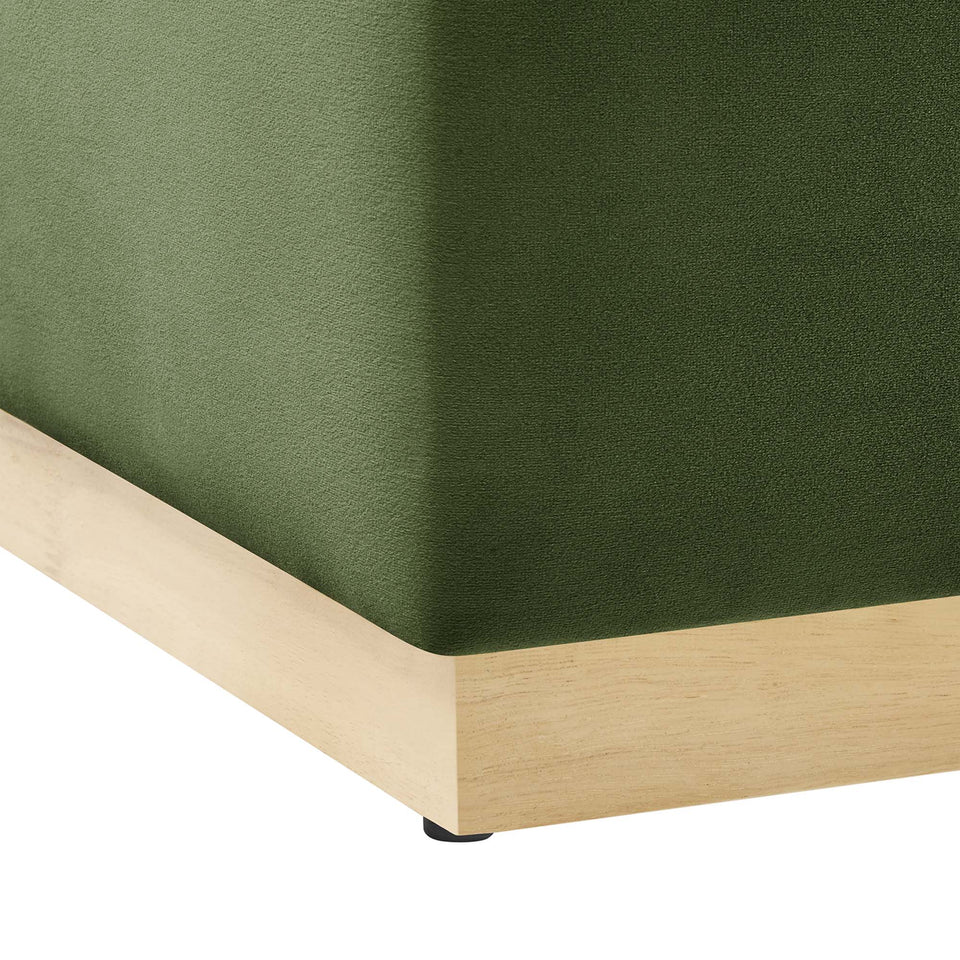 Tilden Large 28" Square Performance Velvet Upholstered Ottoman by Modway