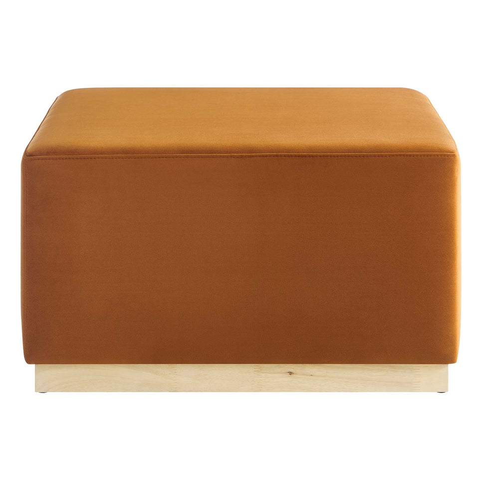 Tilden Large 28" Square Performance Velvet Upholstered Ottoman by Modway