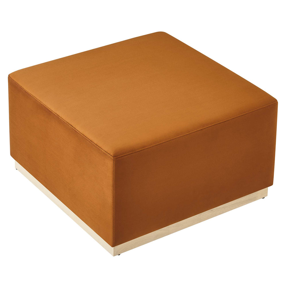 Tilden Large 28" Square Performance Velvet Upholstered Ottoman by Modway