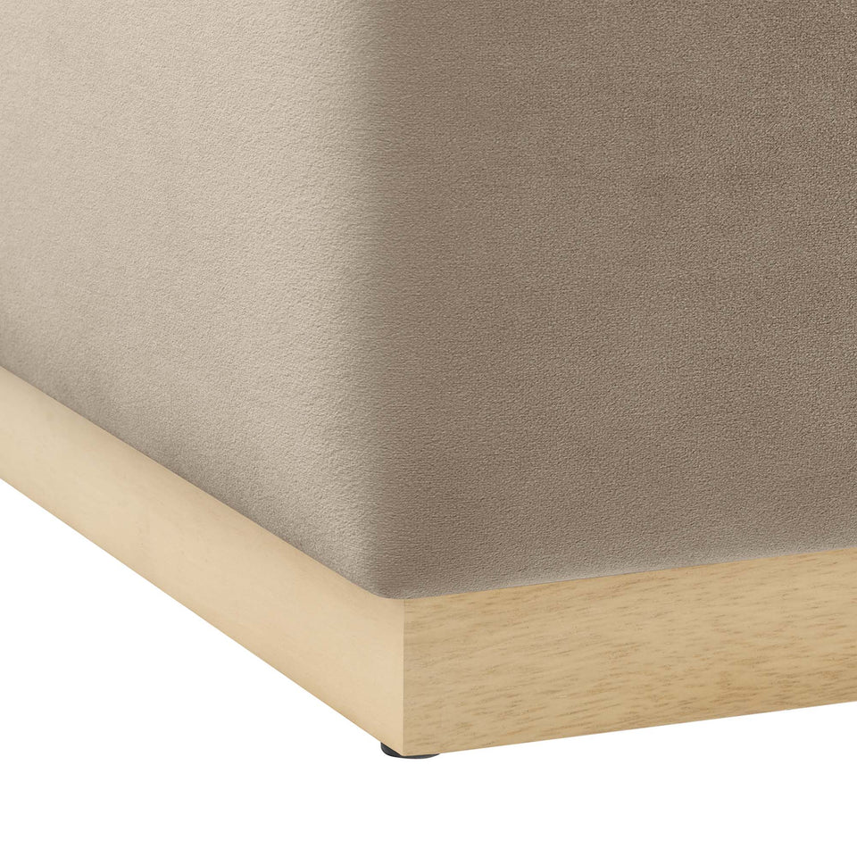 Tilden Large 28" Square Performance Velvet Upholstered Ottoman by Modway