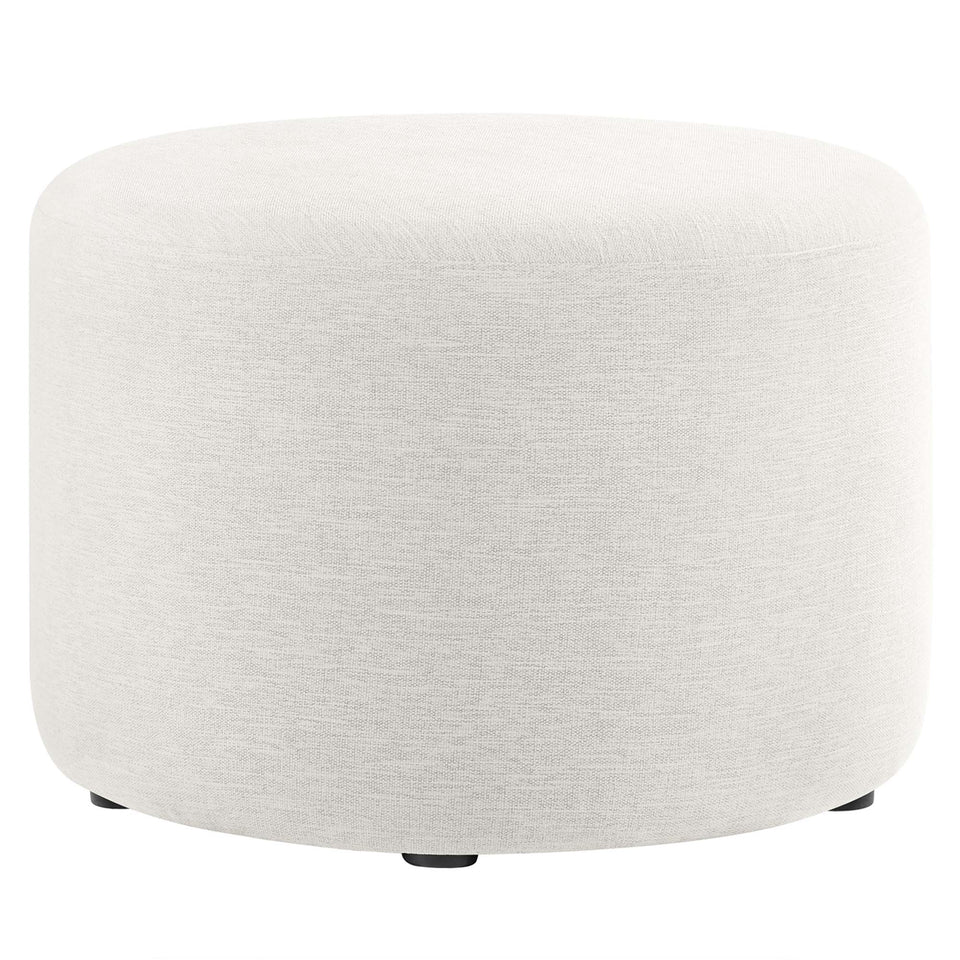 Callum Large 23" Round Woven Heathered Fabric Upholstered Ottoman by Modway