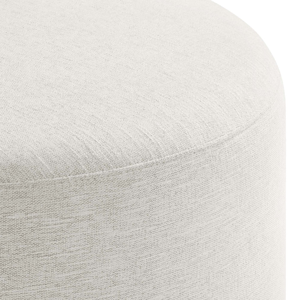 Callum Large 23" Round Woven Heathered Fabric Upholstered Ottoman by Modway