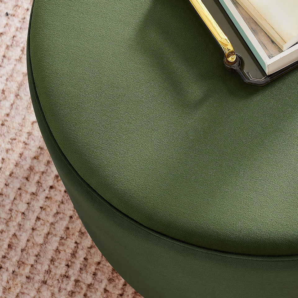 Tilden Large 23" Round Performance Velvet Upholstered Ottoman by Modway