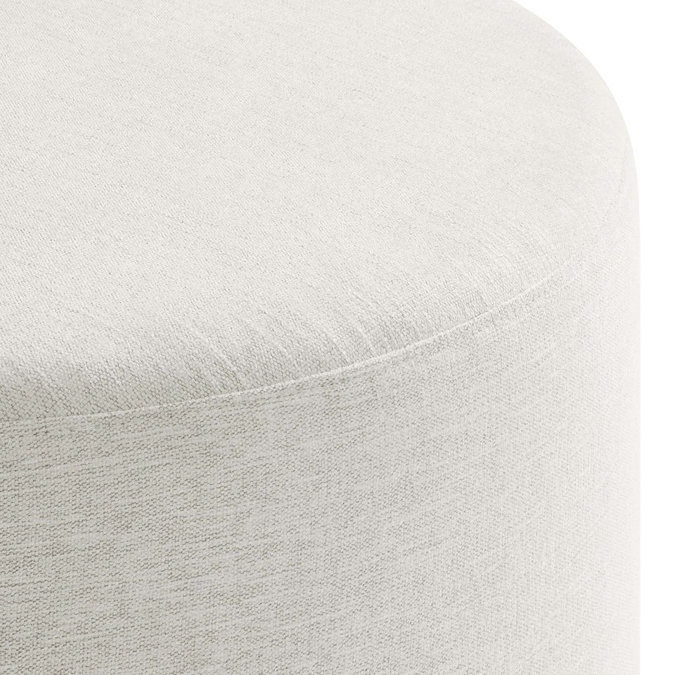 Callum Large 29" Round Woven Heathered Fabric Upholstered Ottoman by Modway