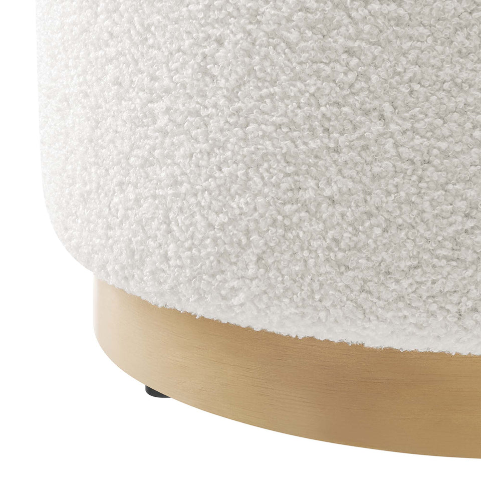 Tilden 16" Round Sherpa Upholstered Ottoman by Modway