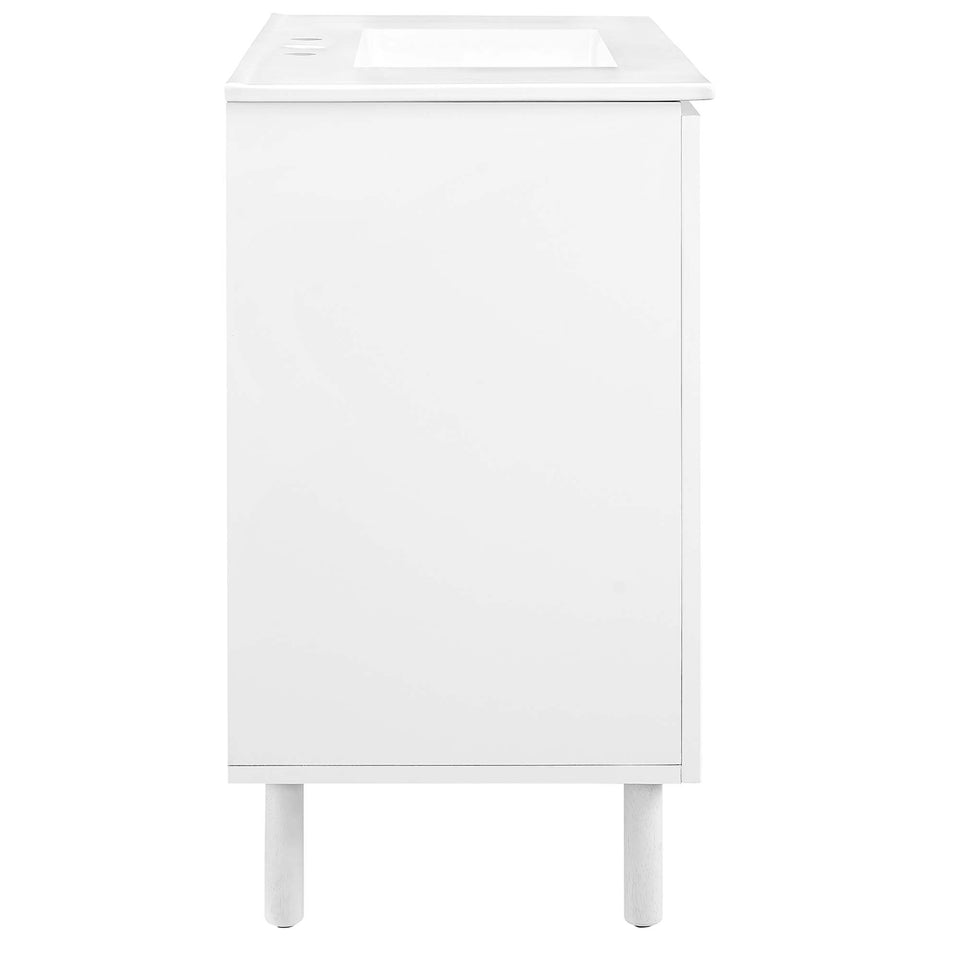 Calla 36" Perforated Metal Bathroom Vanity by Modway