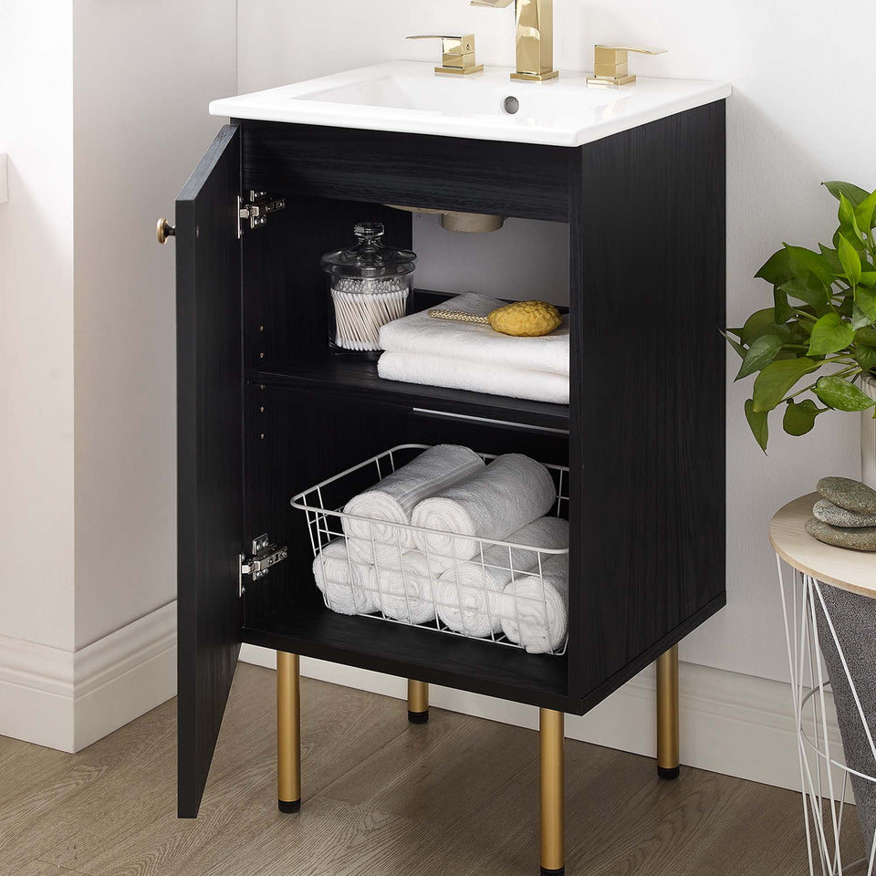Chaucer Bathroom Vanity with White Basin Included by Modway
