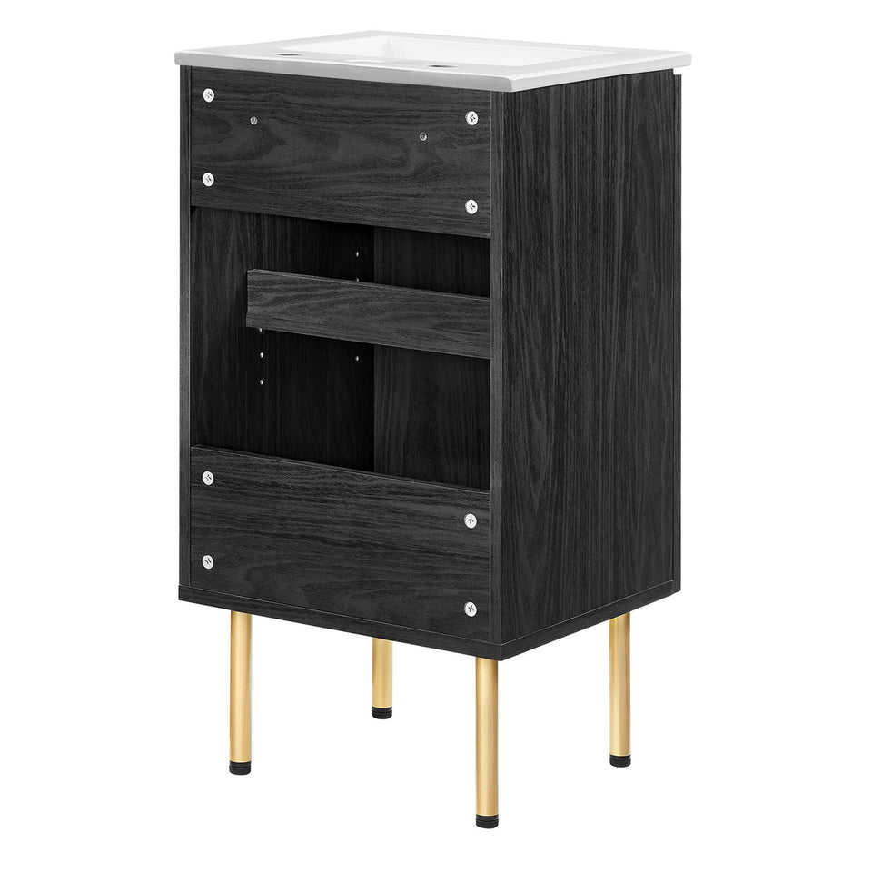 Chaucer Bathroom Vanity with White Basin Included by Modway