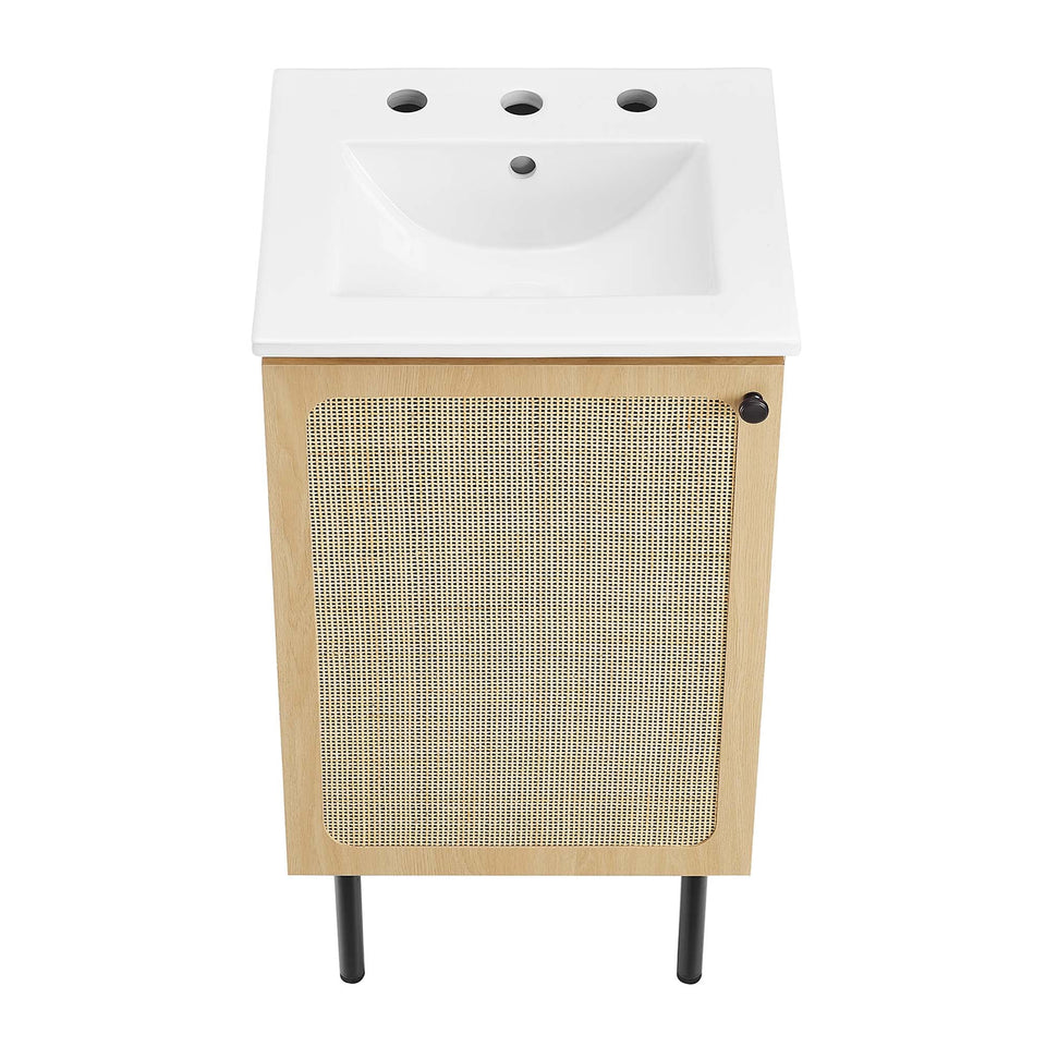 Chaucer Bathroom Vanity with White Basin Included by Modway