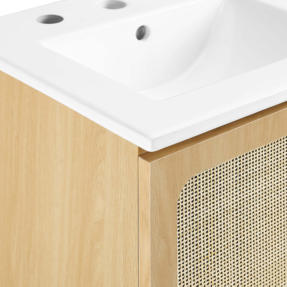 Chaucer Bathroom Vanity with White Basin Included by Modway