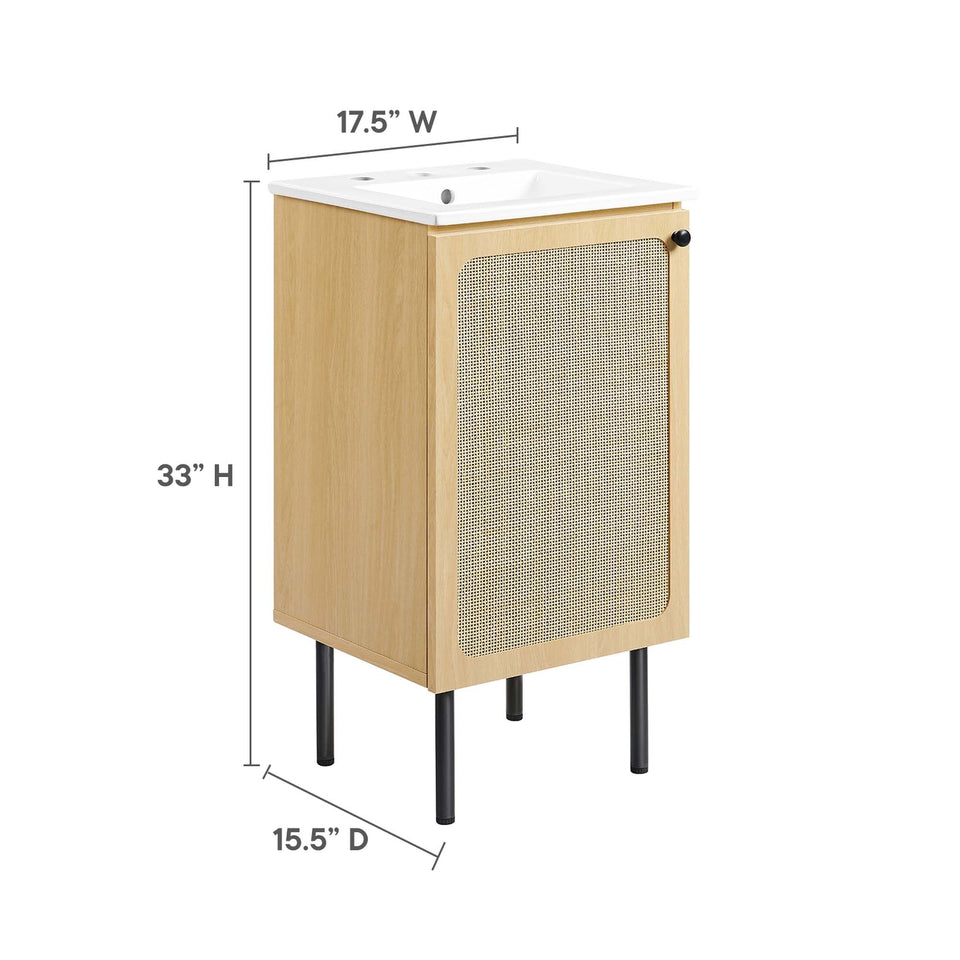 Chaucer Bathroom Vanity with White Basin Included by Modway