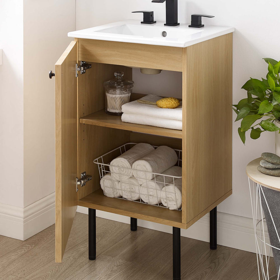 Chaucer Bathroom Vanity with White Basin Included by Modway