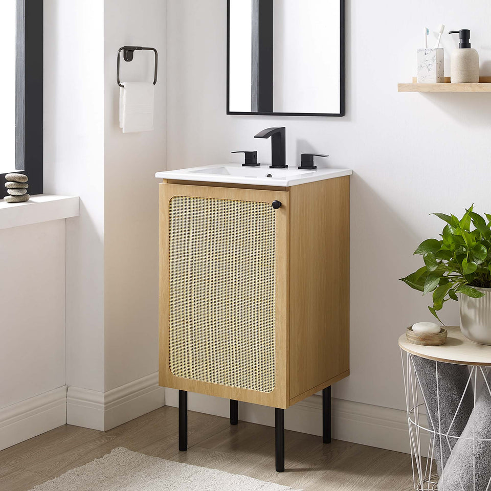 Chaucer Bathroom Vanity with White Basin Included by Modway