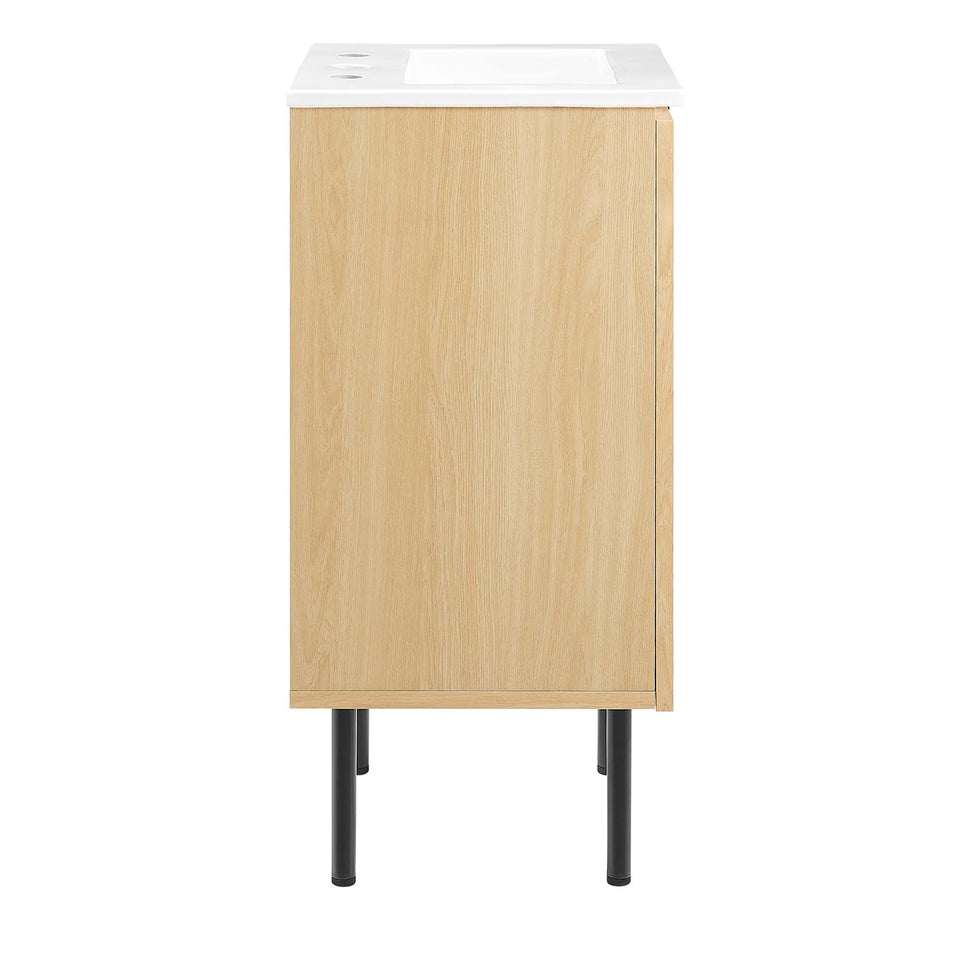 Chaucer Bathroom Vanity with White Basin Included by Modway