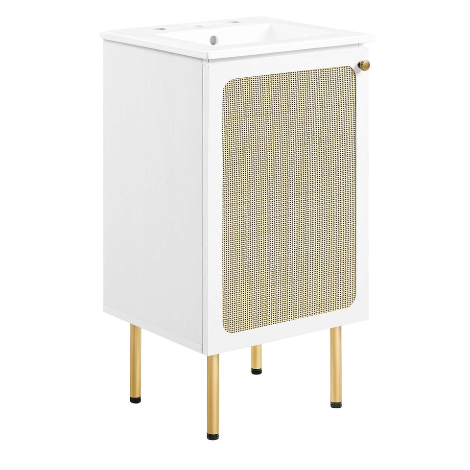 Chaucer Bathroom Vanity with White Basin Included by Modway