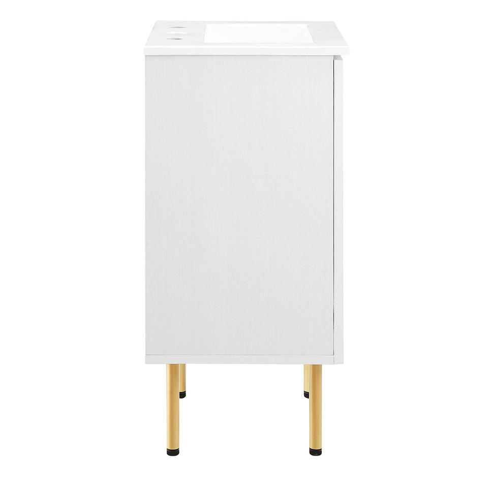 Chaucer Bathroom Vanity with White Basin Included by Modway
